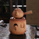 Théière céramique artisanale style kung fu rétro 1l