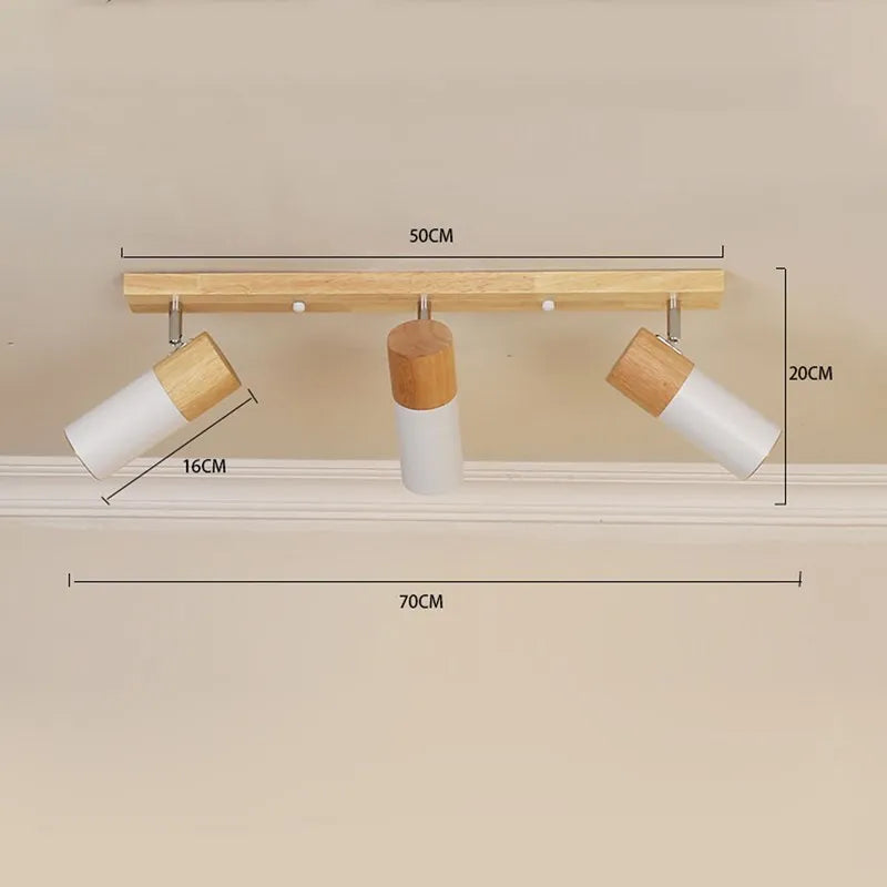 Plafonnier nordique en bois à tête unique - vue 5 sur 10