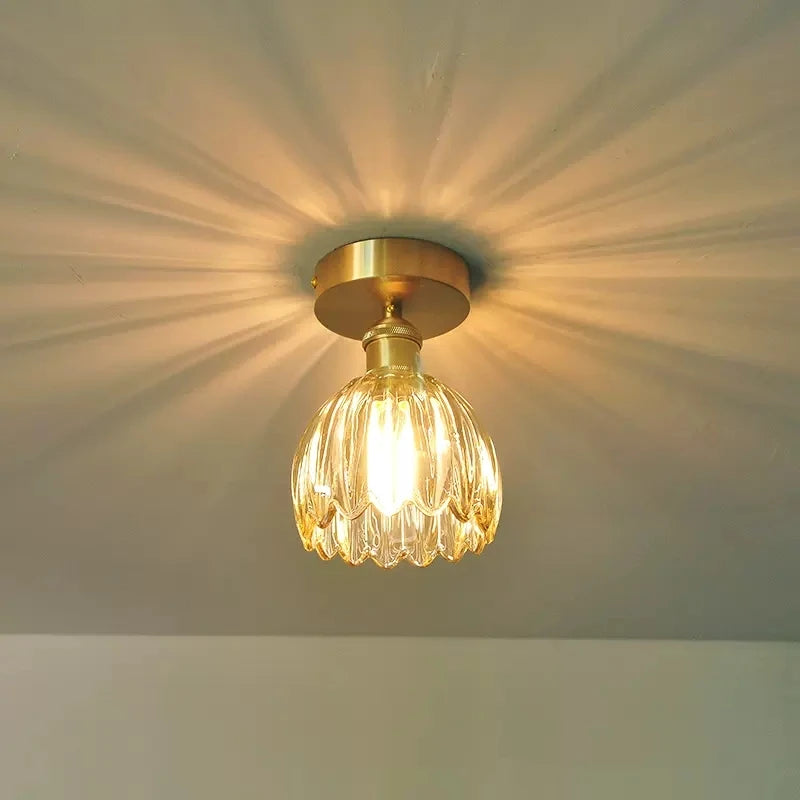 Moderner Glas-Deckenleuchte für innen und außen, lichtstark - vue 3 sur 30