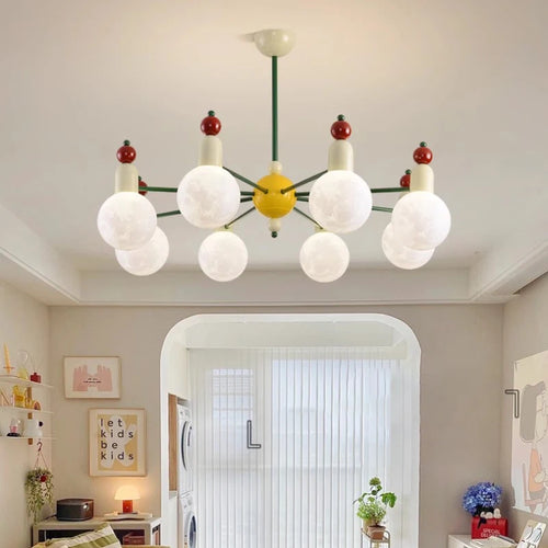 Moderner Kronleuchter für das Kinderzimmer nordisches Design bunt und leuchtend - vue 3 sur 12