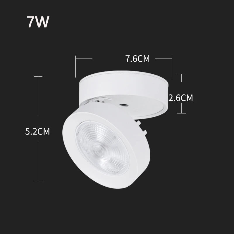 Faltbarer LED-Einbauspot aus Aluminium für Zuhause oder Büro