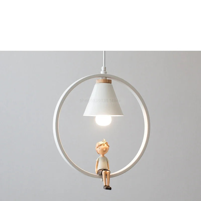 Moderne nordische LED-Pendelleuchte mit Vogelmotiv - vue 15 sur 16