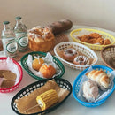 panier ovale en plastique pour nourriture et rangement décoratif