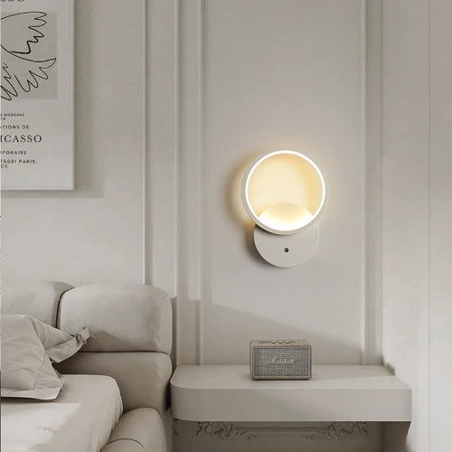 Moderne minimalistische dekorative Wandleuchte mit Mondschatten - vue 3 sur 14