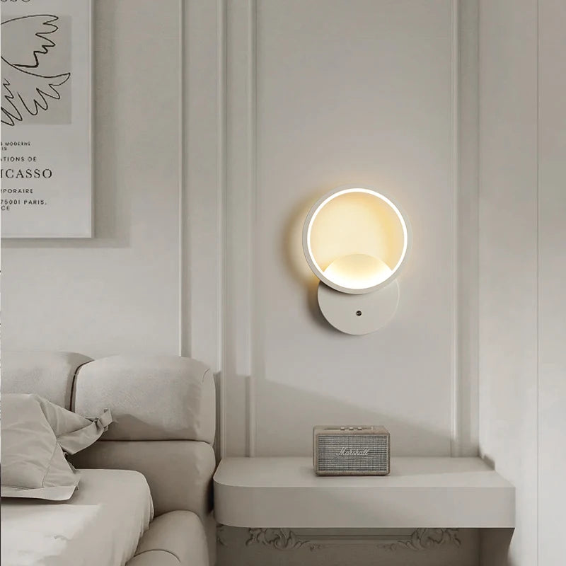 Moderne minimalistische dekorative Wandleuchte mit Mondschatten - vue 3 sur 14