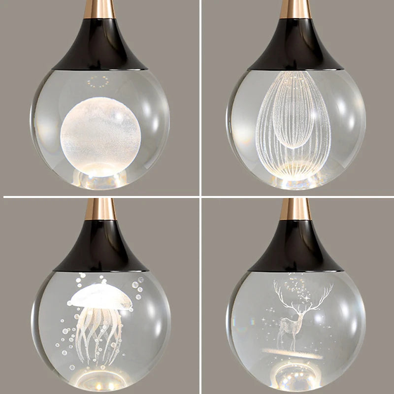 applique murale led créative en forme de méduse - vue 3 sur 9