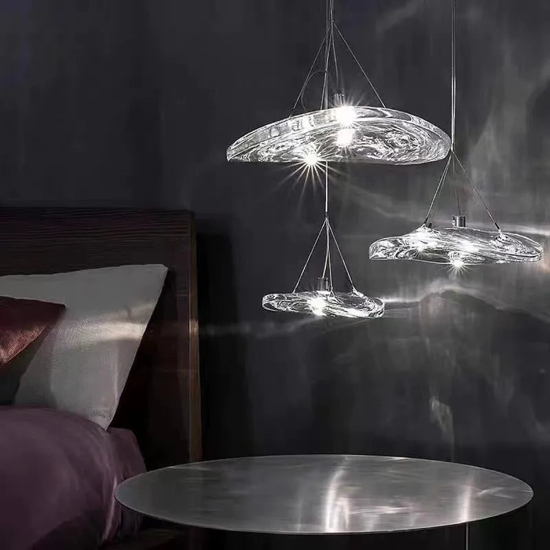 Suspension en verre design art déco pour éclairage élégant