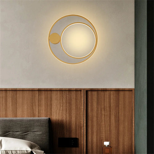 Moderne nordische LED-Wandleuchte aus Eisen, Aluminium und Acryl - vue 6 sur 12
