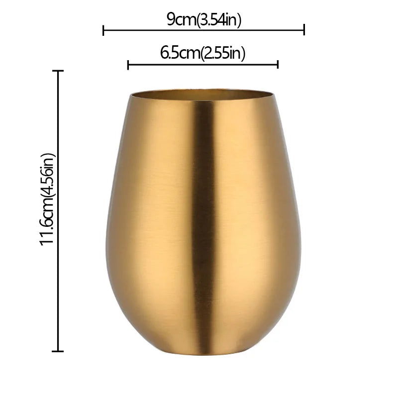 verres vin ronds acier inoxydable style bar maison
