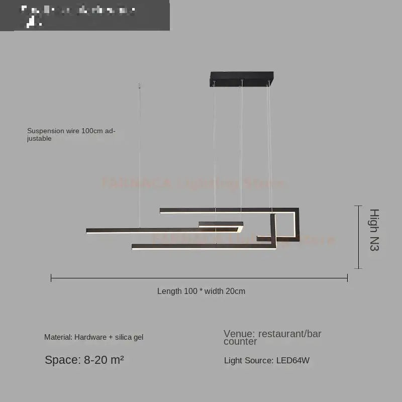 Moderner minimalistisch-nordischer LED-Kronleuchter für Restaurant und Bar