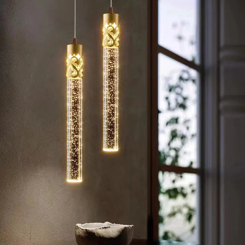 lustre en cristal led moderne pour hôtel et bar créatif - vue 5 sur 22