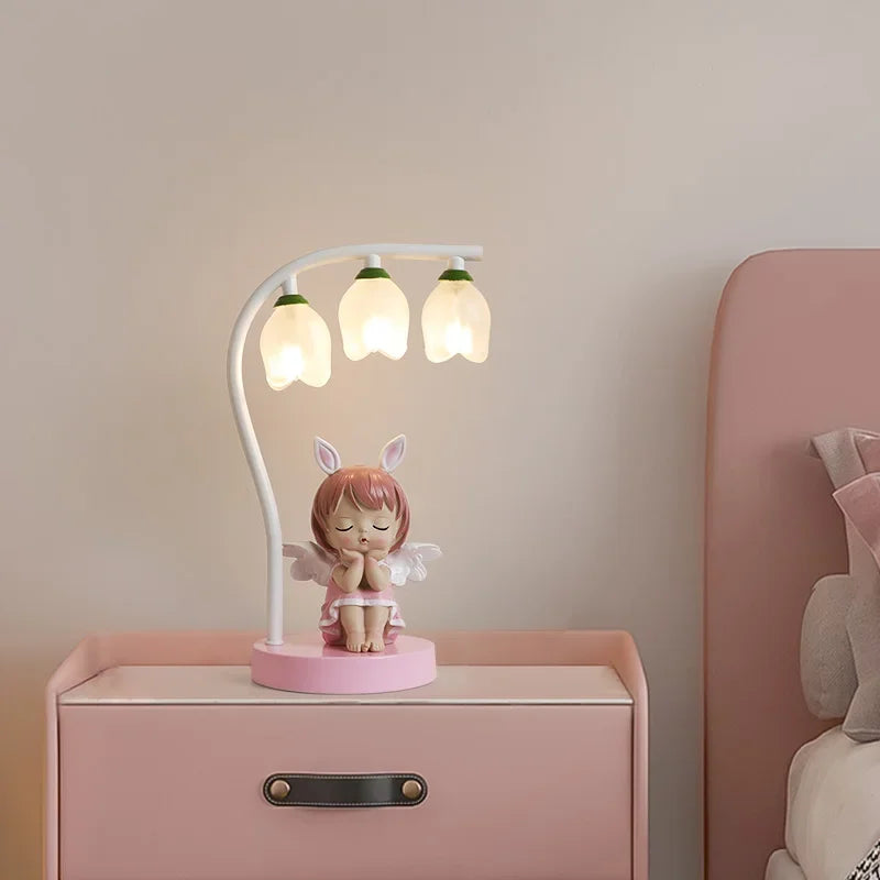 lampe de bureau pour enfants dessin animé lapin princesse mignon - vue 5 sur 9
