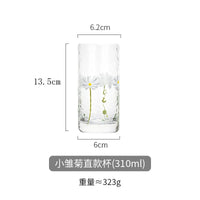 Verre texture marte motif marguerite design creatif resistant