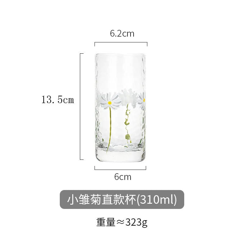 Verre texture marte motif marguerite design creatif resistant