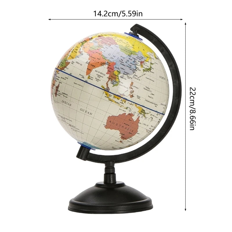 5.59Inch Desktop World Globes with Stand, 360 Rotating Educational World Globes - vue 6 sur 7