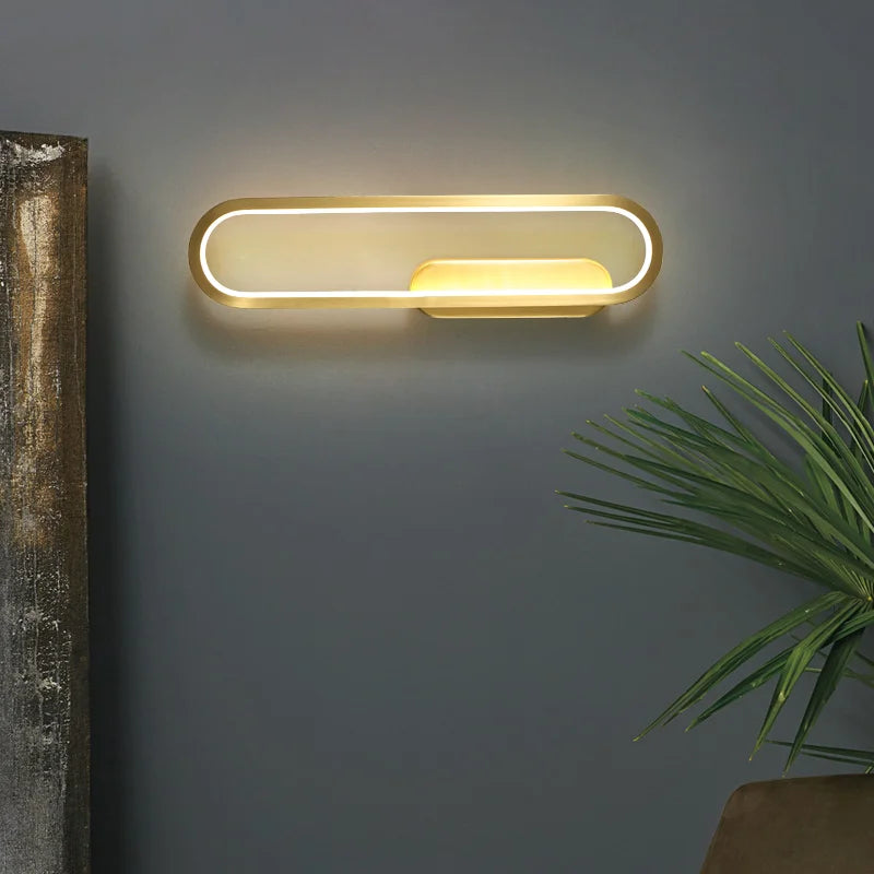 applique murale nordique moderne en cuivre pour intérieur lumineux - vue 4 sur 8