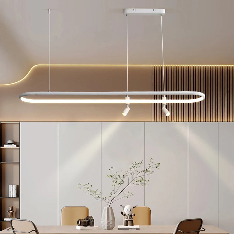 Lustre LED pour éclairage intérieur avec spot - vue 7 sur 12