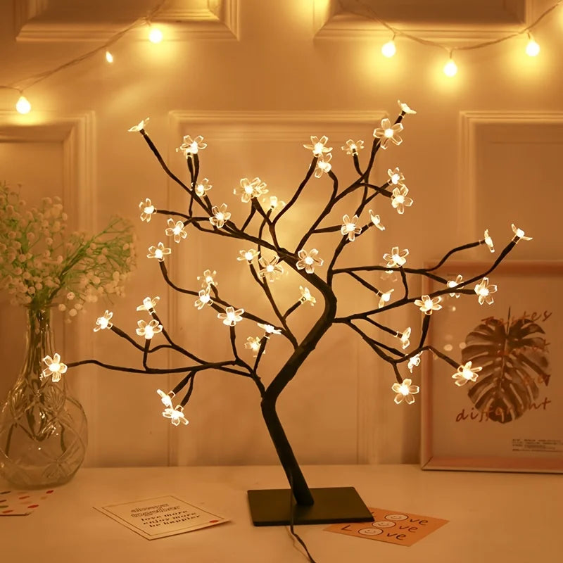 Lampe LED en forme de cerisier avec prise USB - vue 2 sur 4