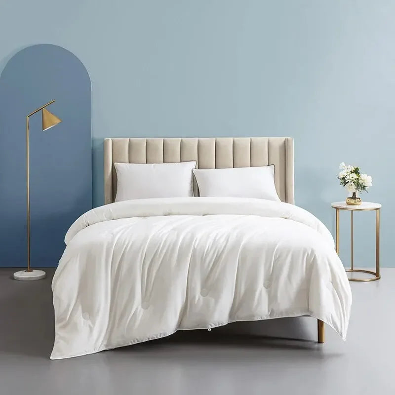 100% Mulberry Silk Air Conditioner Quilt Weighing about 3 Pounds, 200 * 230cm White Покрывало Стеганое