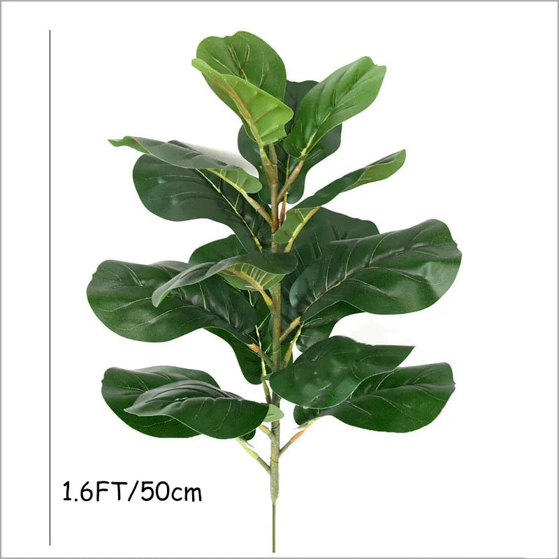 arbre tropical artificiel avec grandes branches et feuilles en plastique - vue 11 sur 12