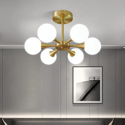 lustre moderne en verre pour un éclairage décoratif intérieur - vue 2 sur 24