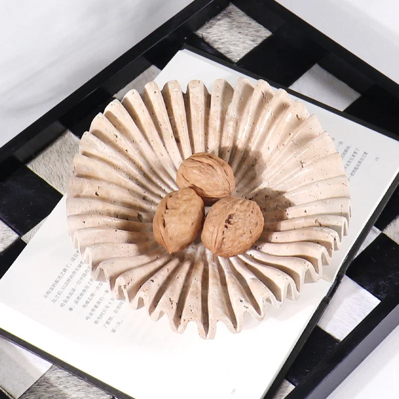 plateau de rangement en marbre style wabi-sabi moderne décor artistique - vue 6 sur 8