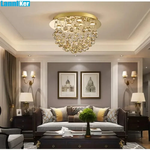 lustre en cristal moderne pour éclairage intérieur élégant - vue 5 sur 7