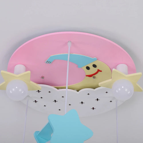 Deckenleuchte Mond Kawaii für Mädchenzimmer skandinavisches Design modern - vue 7 sur 8