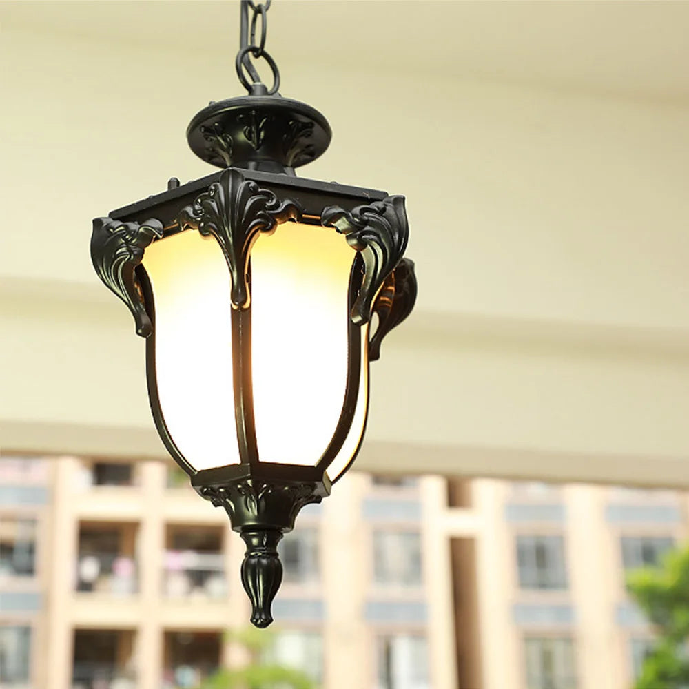 lustre étanche pour balcon et éclairage extérieur décoratif - vue 2 sur 10