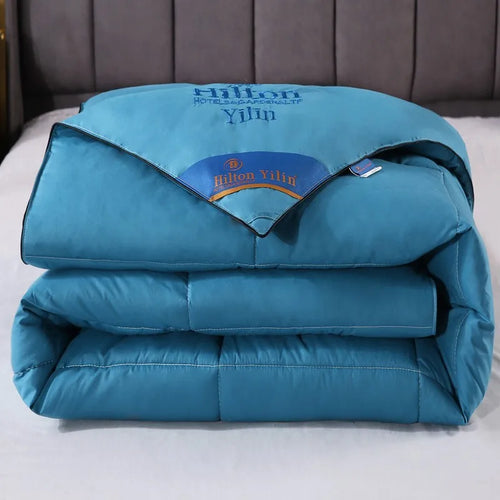 Noble100 % Goose Down Duvet Filled Quilt, Single, Double Size Comforter, Thick Blanket, Monochromatic, Perfect Comfort, Winter - vue 4 sur 5