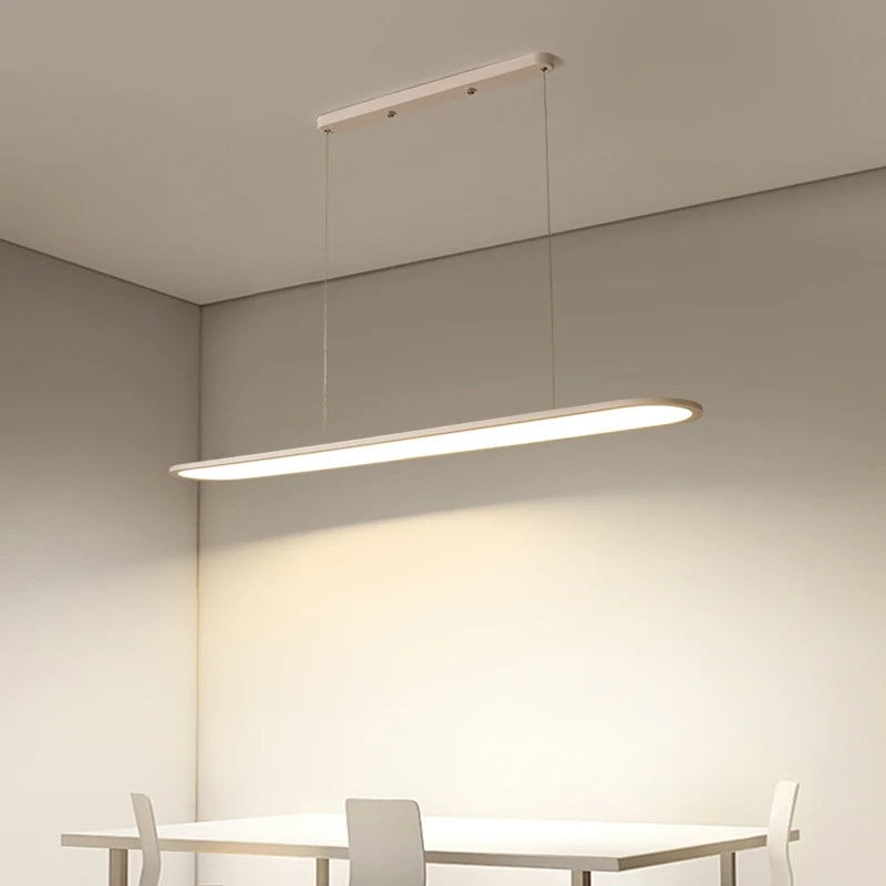 lustre moderne nordique simple led rectangulaire pour bar - vue 3 sur 22