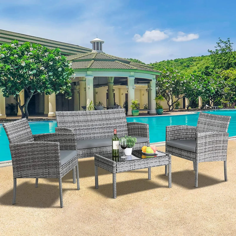 ensemble de canapés et meubles pour jardin extérieur