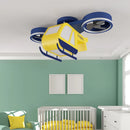 Sandyha LED-Deckenventilator Acryl Helikopter Kinderzimmerleuchte