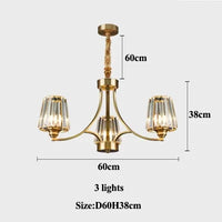 SANDYHA moderne cristal cuivre lustres nordique luxe Design intérieur décor à la maison lampe à LED pour salon salle à manger chambre