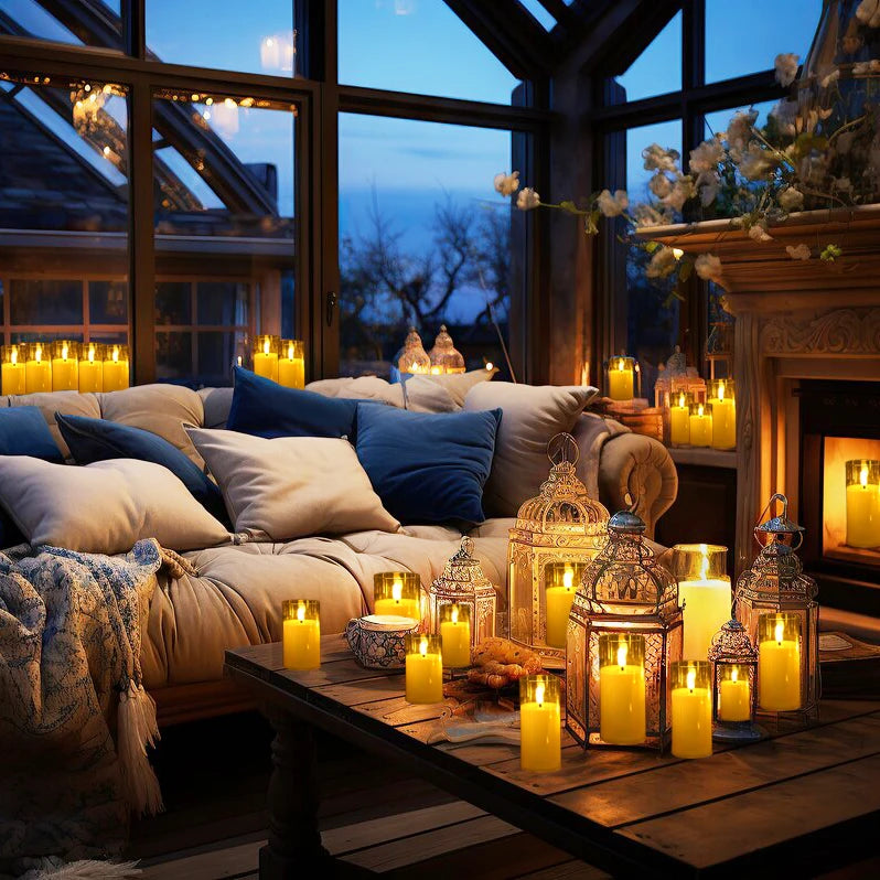 lot de 6 à 60 bougies led sans flamme pour décorations de fête - vue 5 sur 12
