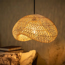 Lustre en rotin de style Wabi sabi fait à la main