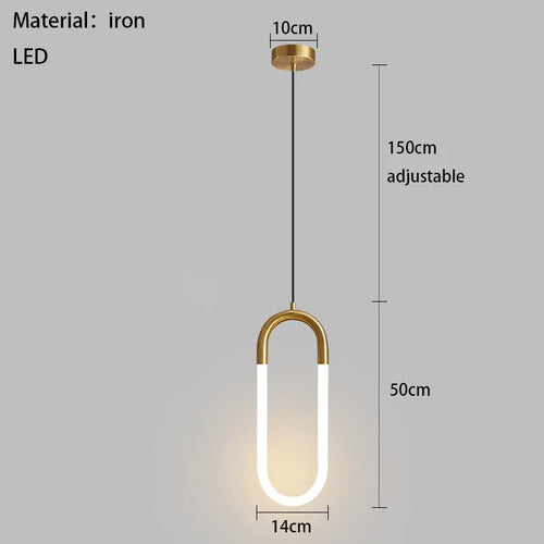 Moderne LED-Pendelleuchte Ellipse mit Höhenverstellung - vue 13 sur 12