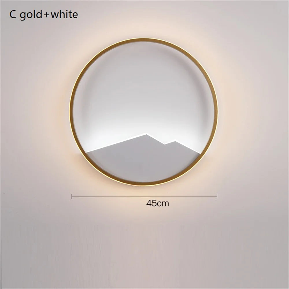 Moderne nordische LED-Wandleuchte aus Eisen, Aluminium und Acryl - vue 9 sur 12