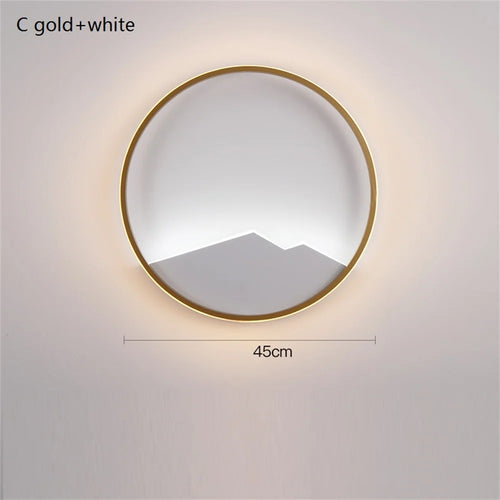 Moderne nordische LED-Wandleuchte aus Eisen, Aluminium und Acryl - vue 10 sur 12