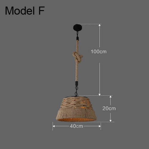 suspension rustiques industrielles avec corde pour intérieur - vue 19 sur 21