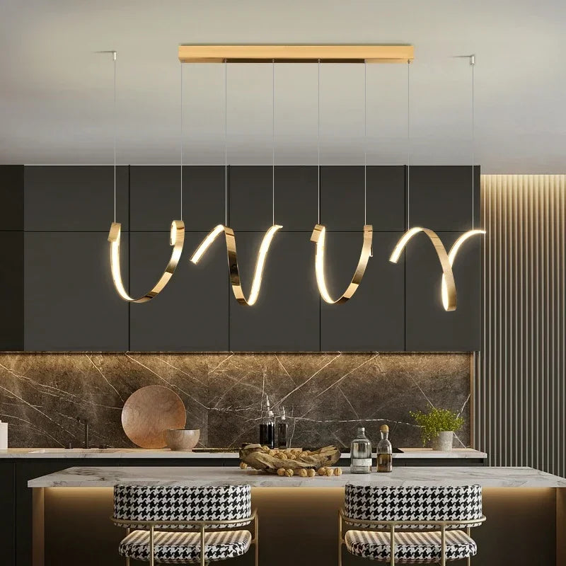 lustre moderne en suspension design irrégulier pour décoration intérieure - vue 5 sur 11