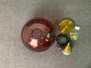 Kronleuchter aus farbigem Glas mit Wasserstruktur nordisches Design modern