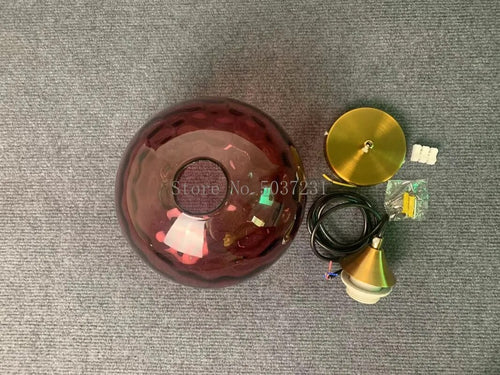 Kronleuchter aus farbigem Glas mit Wasserstruktur nordisches Design modern - vue 5 sur 29