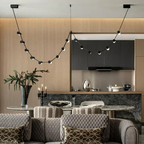 lustre créatif en cuir postmoderne pour décoration artistique moderne