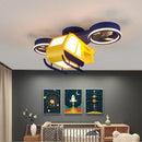 Sandyha LED-Deckenventilator Acryl Helikopter Kinderzimmerleuchte