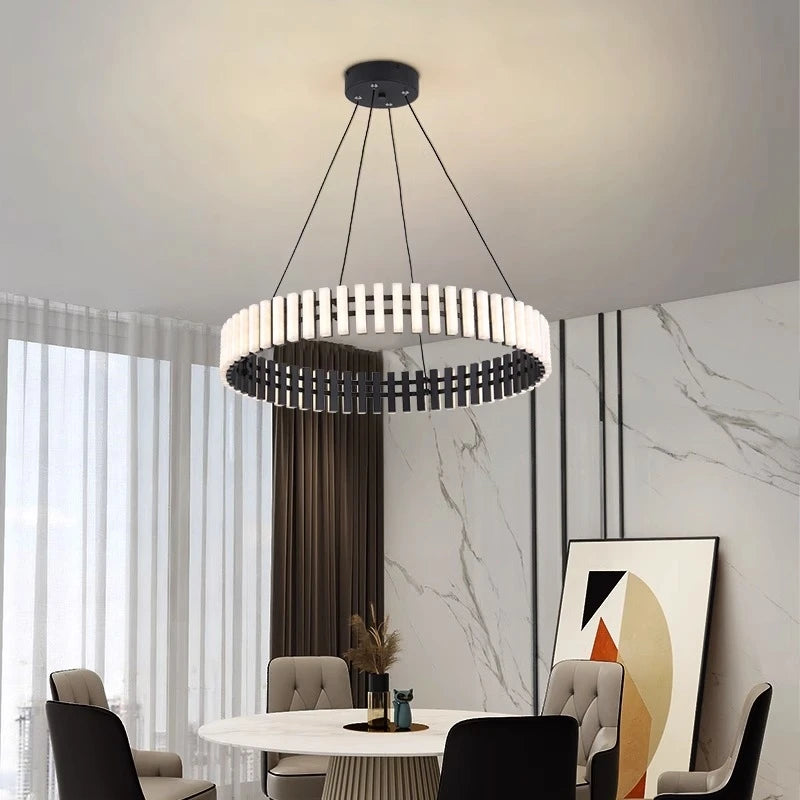 lustre moderne led à intensité variable minimalisme luminaria - vue 5 sur 25
