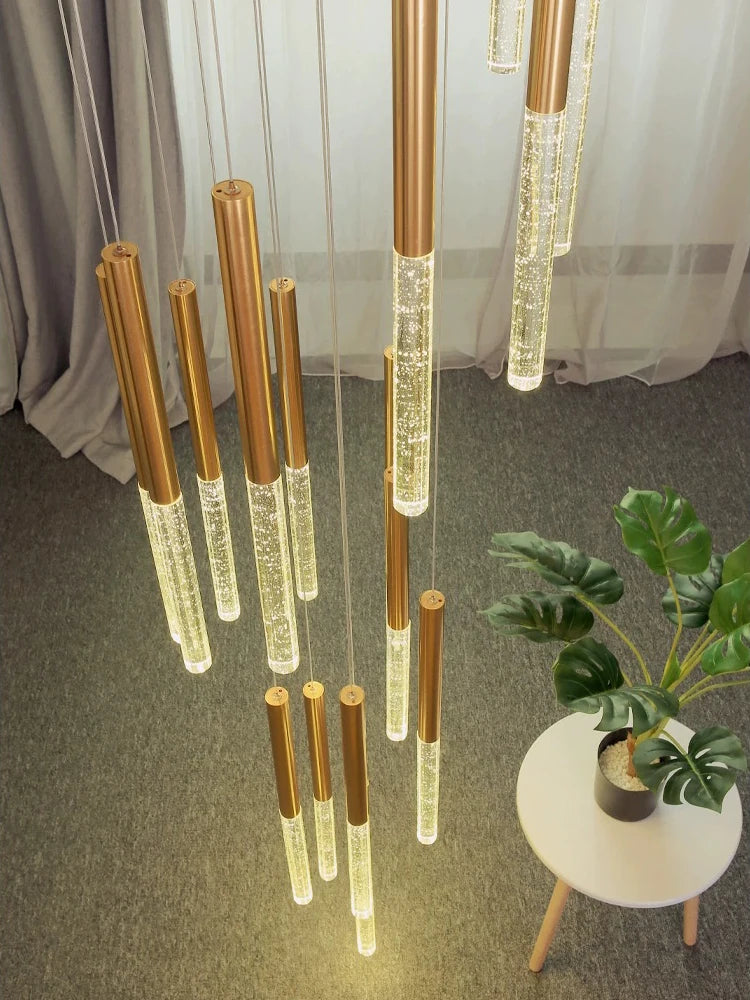 lustre en cristal moderne pour éclairage intérieur minimaliste - vue 5 sur 15