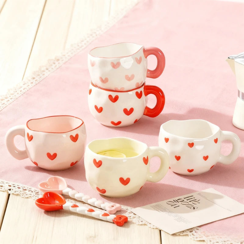 Mug céramique irregulier pincé main style coreen - vue 2 sur 7