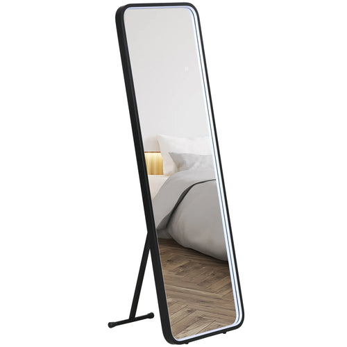 HOMCOM full body mirror with LED lights 151,5x50 cm memory function - vue 2 sur 6