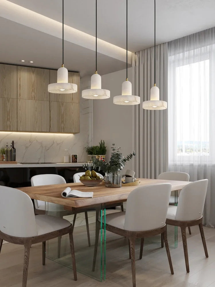 suspension moderne en marbre naturel pour décoration intérieure - vue 5 sur 9